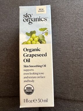 NIB Sky Organics 100% Pure Organic Grapeseed Oil